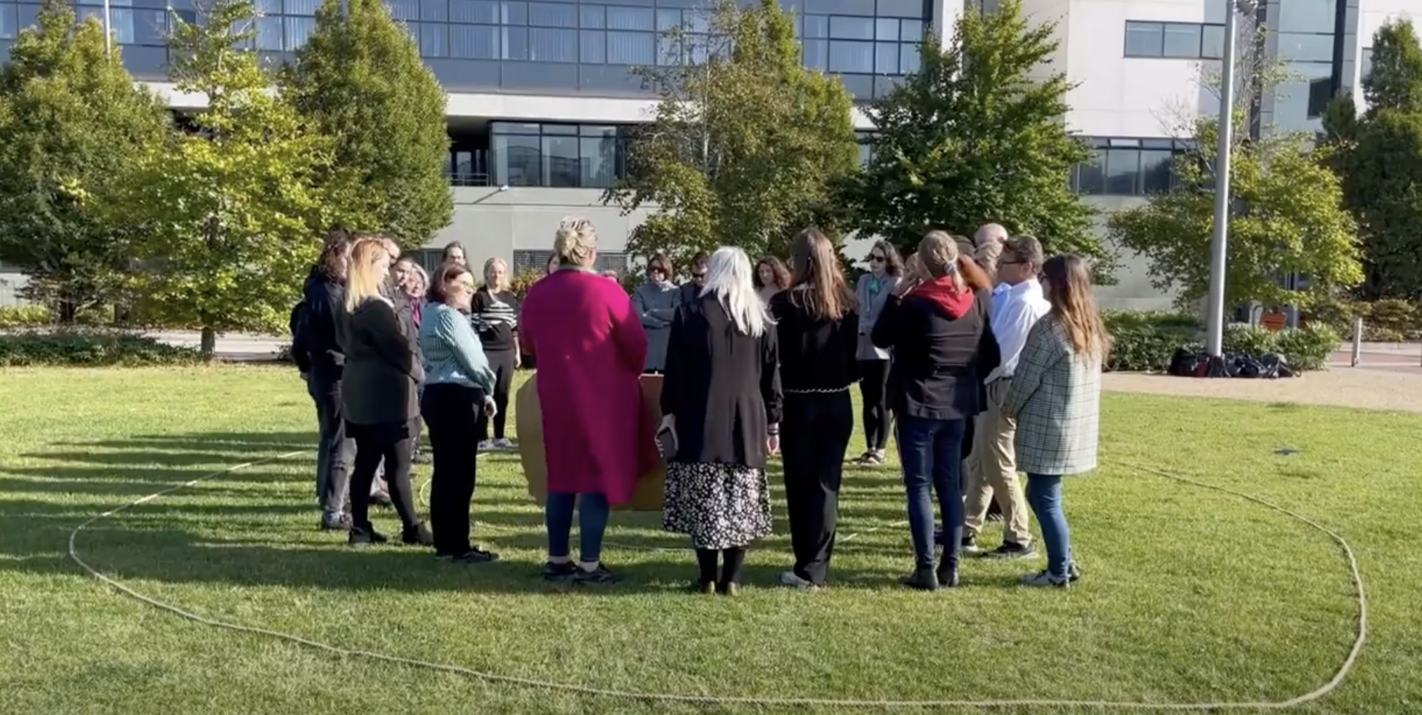 During her UCD visit, Kate Raworth participates in a \'step into the doughnut\' workshop, organised by the Irish Doughnut Economics Network.